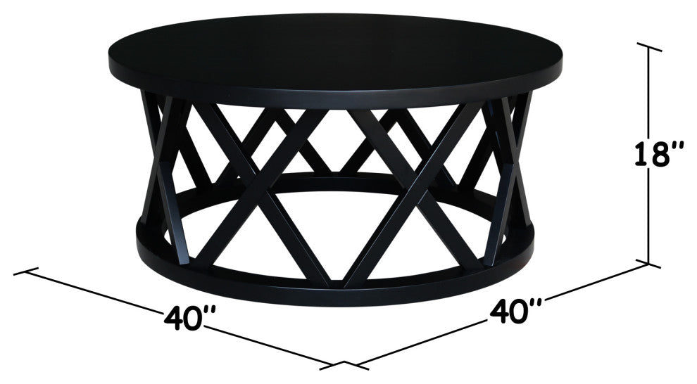 Round Ceylon Coffee Table