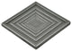 Focus 4"x4" Brushed Nickel Resin Decorative Insert Accent Piece Tile, Set of 4