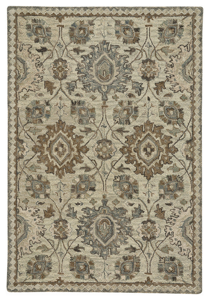 Capel Lincoln Neutral 2580_600 Hand Tufted Rugs - 3' 6" X 5' 6" Rectangle