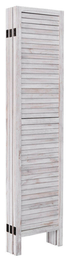 Costway 6 Panel Room Divider Furniture Classic Venetian Wooden Slat Home