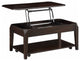 Benzara BM163899 Sturdy Rectangular Lift Top Coffee Table,Brown