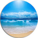 Paradise Beach, Seascape Photography Round Wall Art, 23"