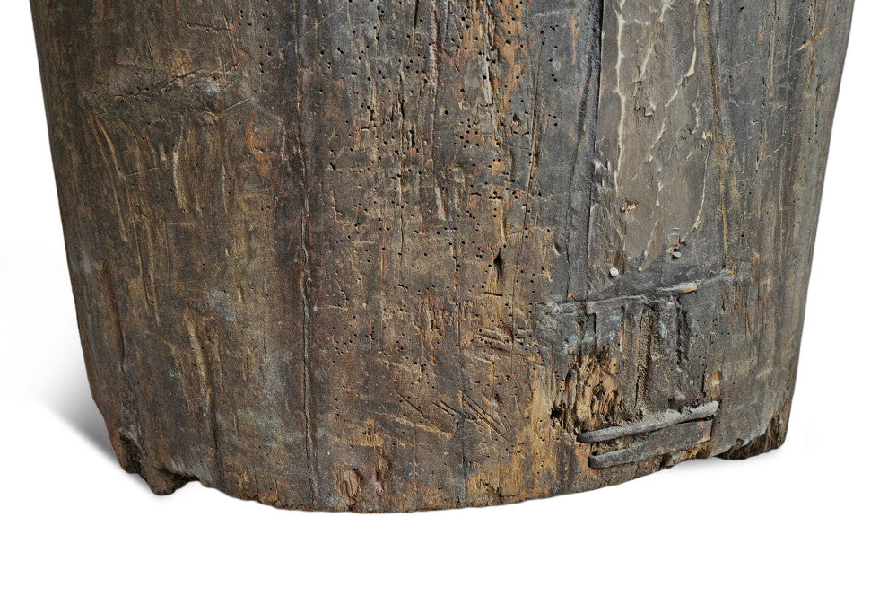 Consigned Giant Naga Wood Trunk Pot 3