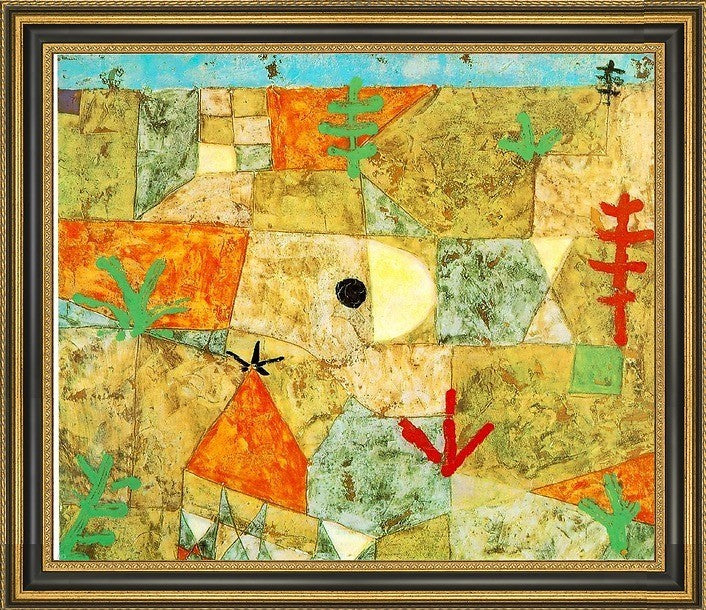 Paul Klee Southern Gardens - 16" x 20" Framed Premium Canvas Print