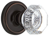 Single Classic Rosette With Waldorf Knob, Antique Pewter, Timeless Bronze, Doubl