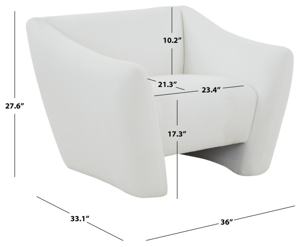 Safavieh Couture Stefanie Modern Accent Chair, White