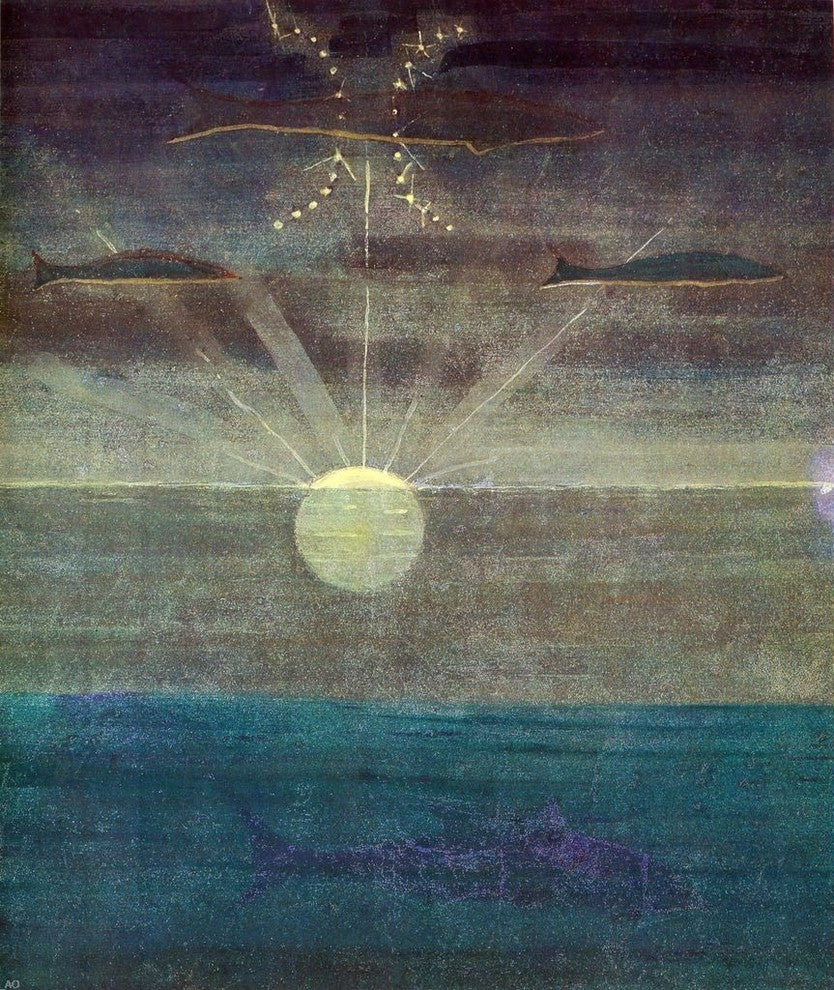 Mikalojus Ciurlionis Pisces, 20"x25" Wall Decal