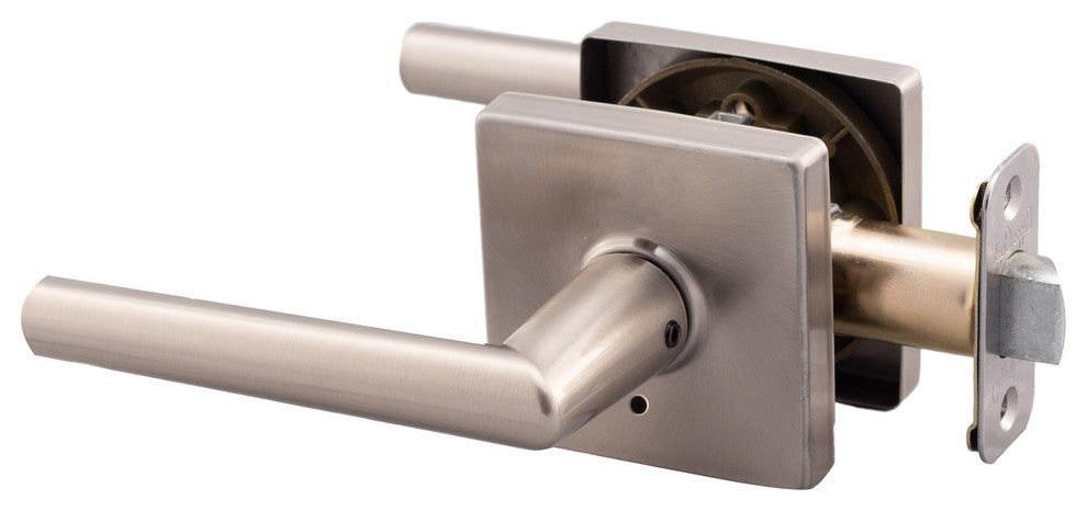 Mid Century Restroom Lever, Satin Stainless