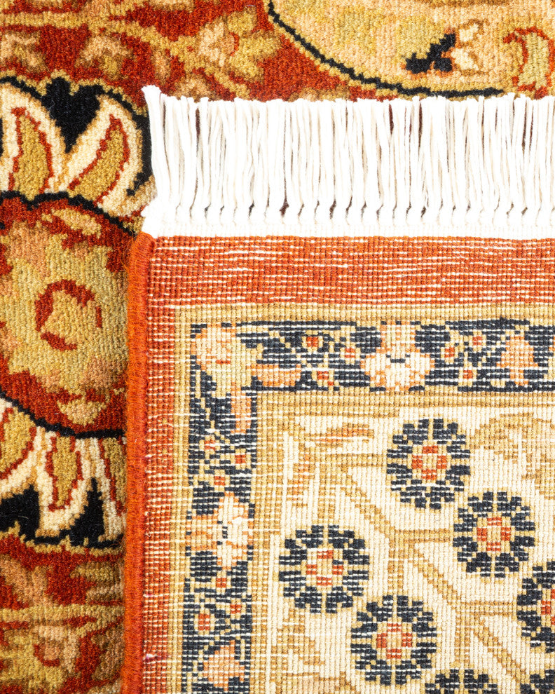 Mogul, One-of-a-Kind Hand-Knotted Area Rug Orange, 3'0"x5'0"