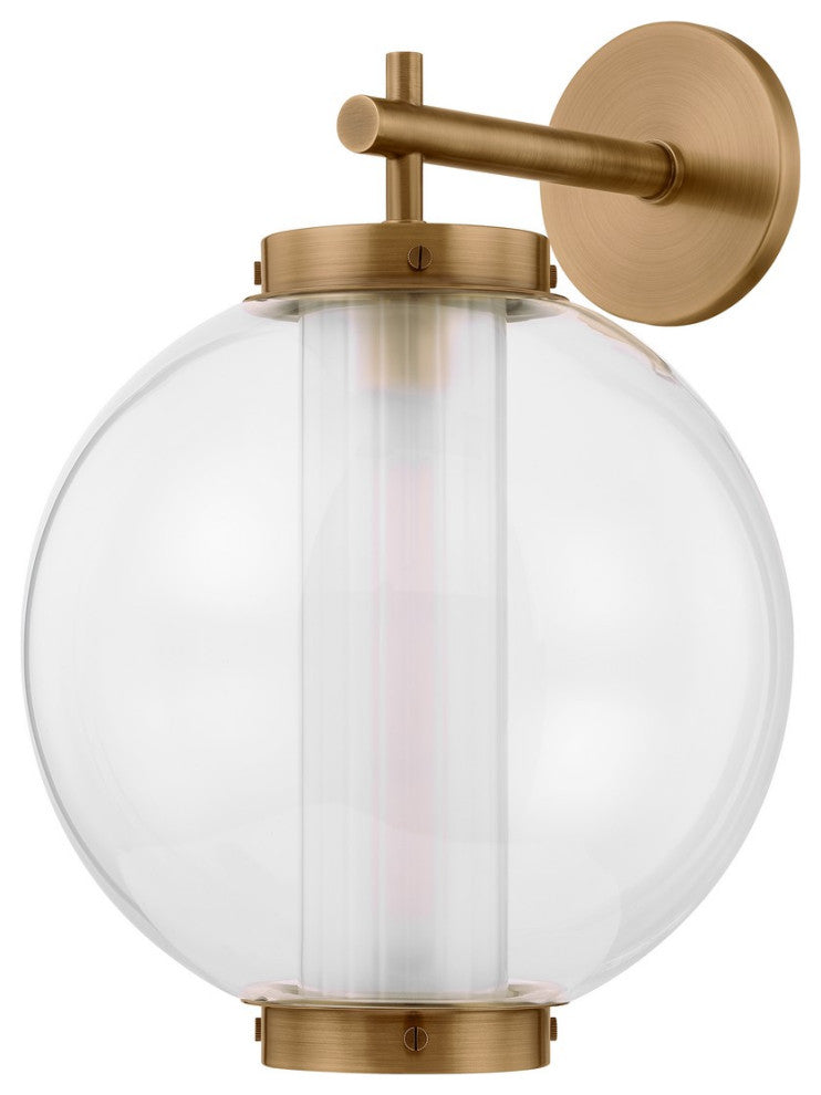 Marco One Light Wall Sconce in Patina Brass