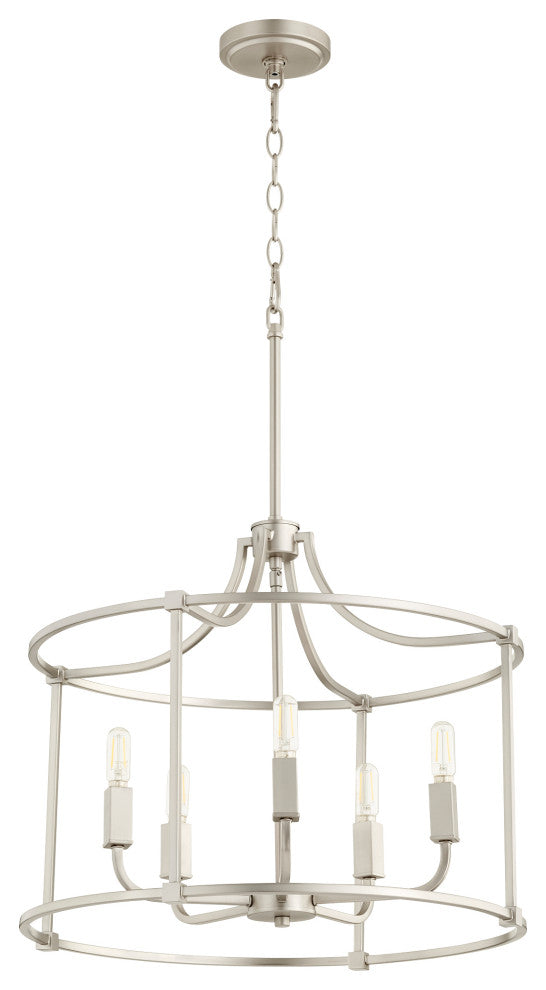 Quorum 646-5-65 Five Light Nook, Satin Nickel Finish
