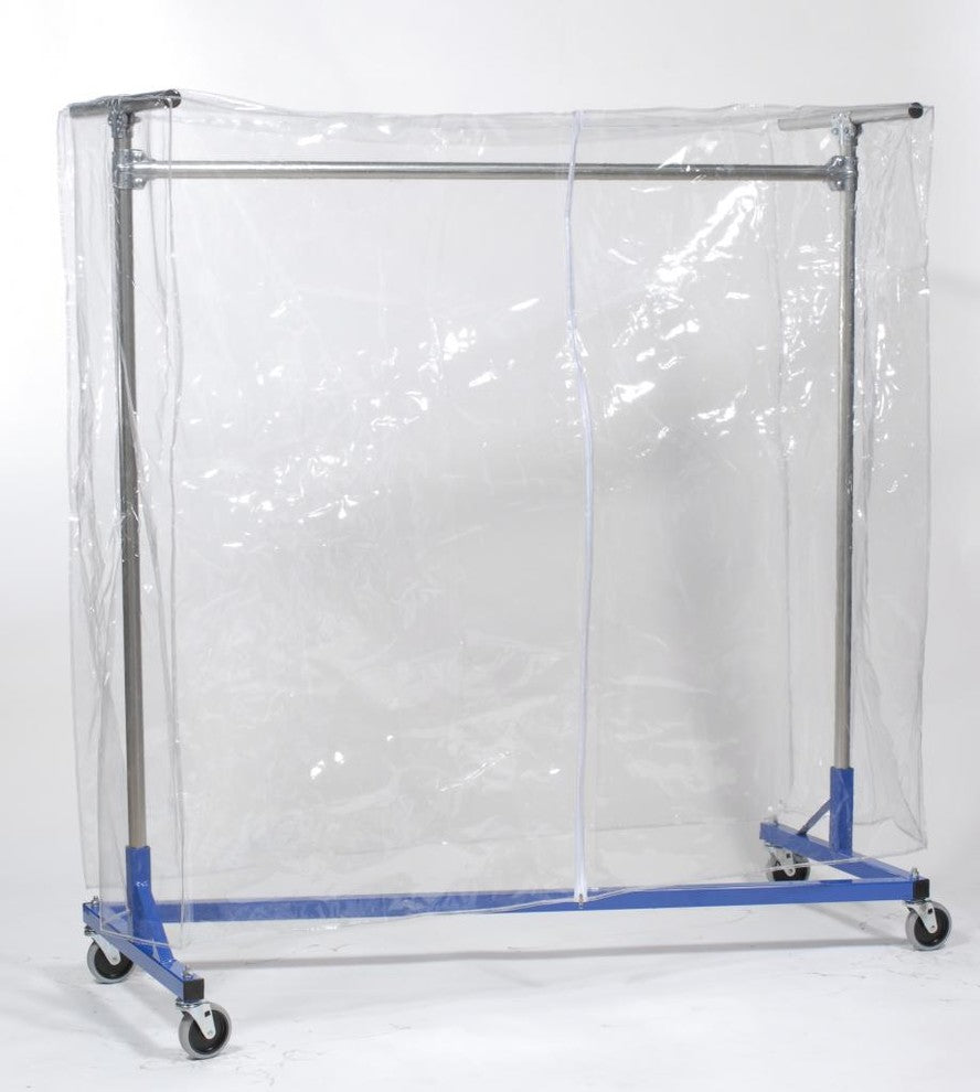 Cover - Clear Vinyl w/ Zipper - 60"H - 64"L - for 5ft Z-Rack Clear, 60"h - 72"l