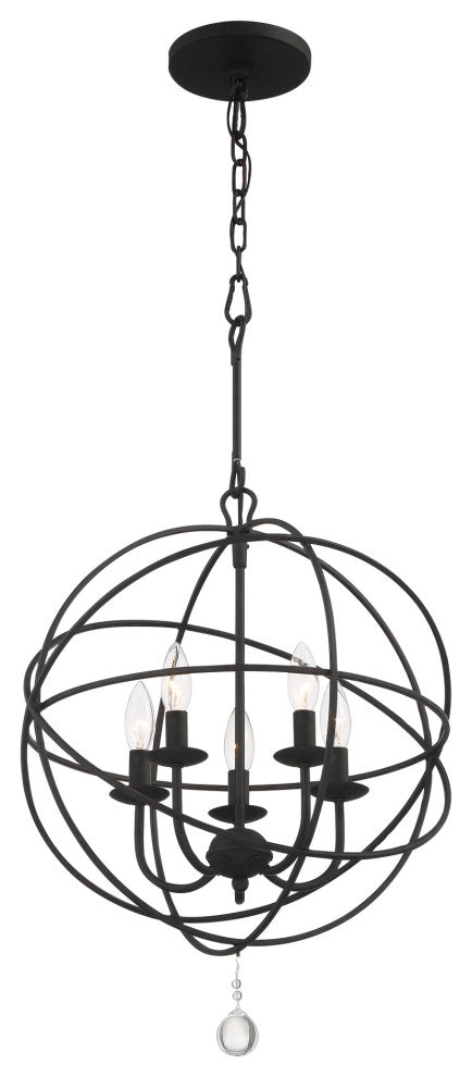 Solaris 5 Light Black Mini Chandelier