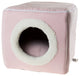 PETMAKER Cozy Cave Enclosed Cube Pet Bed, Pink
