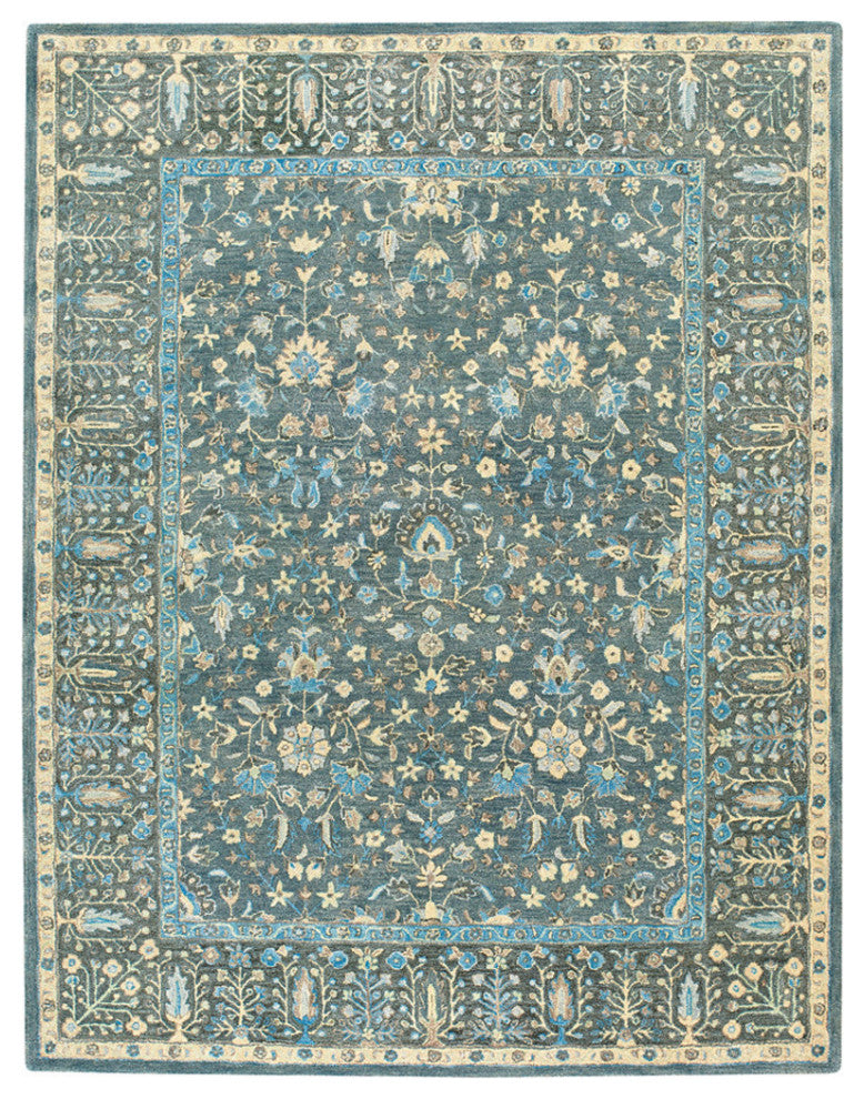 Capel Smyrna-Persian Cedars Blue 3157_400 Hand Tufted Rugs - 5' X 8' Rectangle
