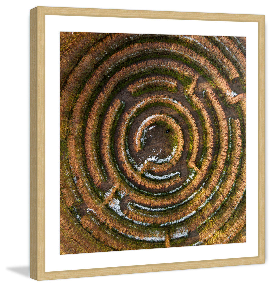 "Crop Circle" Framed Print by Karolis Janulis