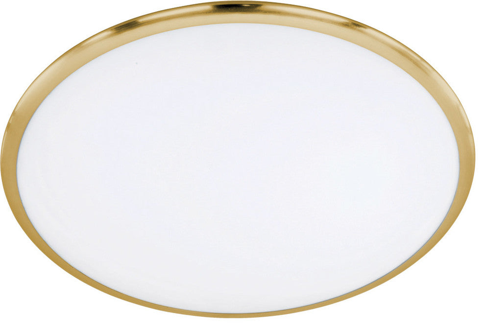 Seattle LED Ceiling Light, Satin Brass, 16"