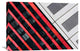 "Red Diagonals." Stretched Canvas Giclee by Greetje Van Son, 30"x20"