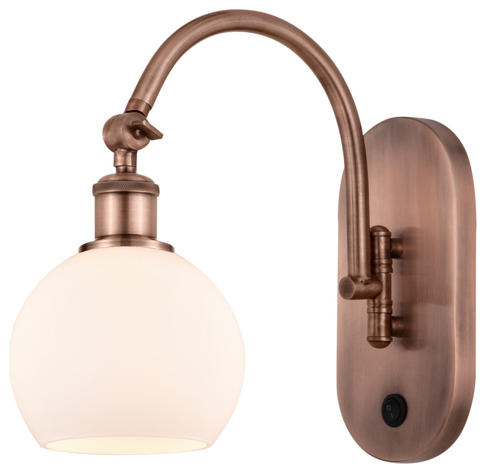 Innovations 518-1W-AC-G121-6-LED 1-Light Sconce, Antique Copper