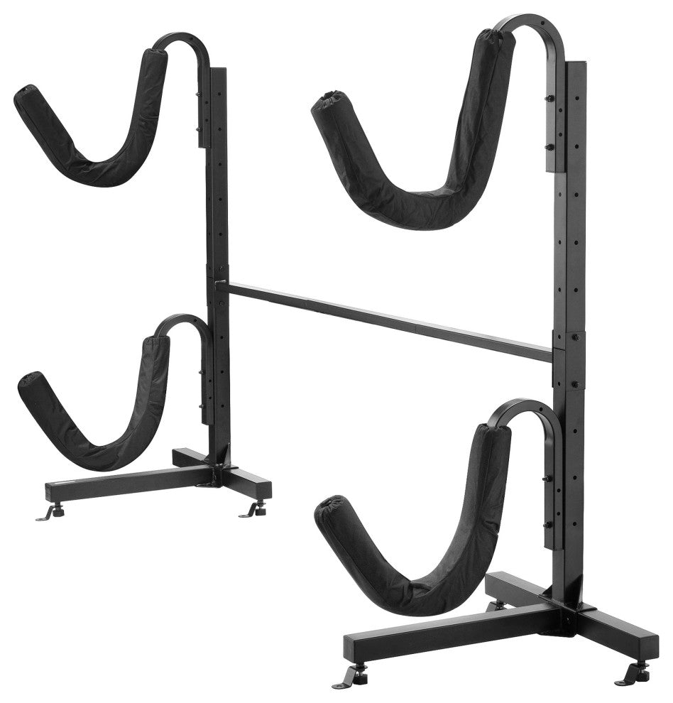 Leisure Sports Kayak Rack Heavy Duty Freestanding Indoor Outdoor Storage