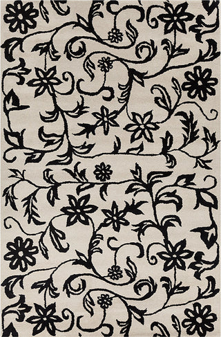 Allie Floral Contemporary Area Rug, 5'x7'6"