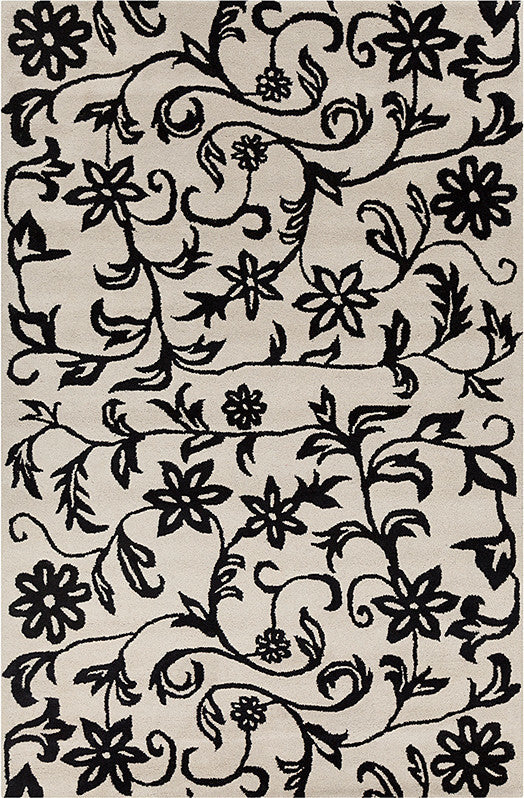 Allie Floral Contemporary Area Rug, 5'x7'6"