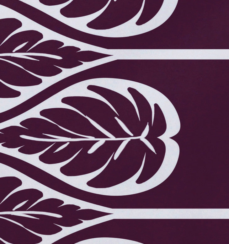 18"x14" Fern 2, Floral Print Placemat, Purple, Set of 4