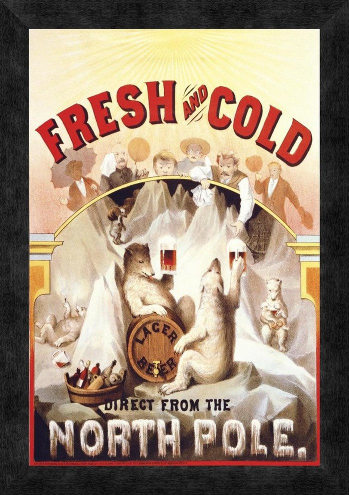 "Fresh and Cold - Direct from the North Pole, 1877"  by F. Klemm, 14x20"
