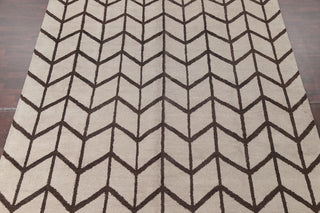 Traditional Moroccan Hand-Knotted Oriental Indian Area Rug, Beige, 13'9"X9'11"