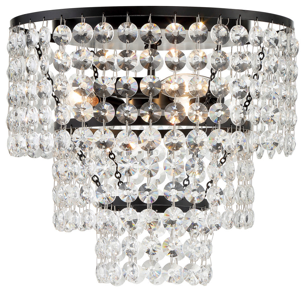 Gabrielle 3-Light Matte Black Ceiling Mount