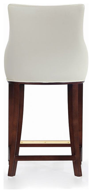 Manhattan Comfort Shubert Counter Stool, Ivory, Single