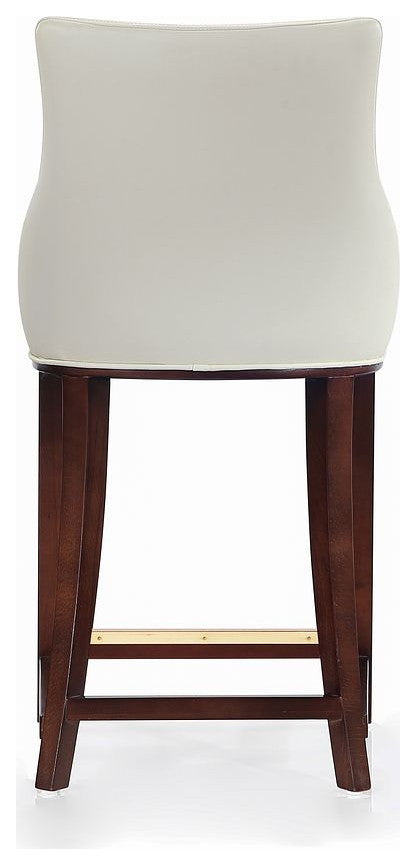 Manhattan Comfort Shubert Counter Stool, Ivory, Single