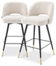 BouclÃ© Cream Counter Armless Stool (Set of 2) | Eichholtz Cliff, Cream
