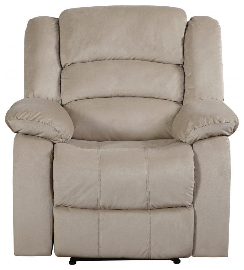 120" Contemporary Beige Fabric Sofa Set