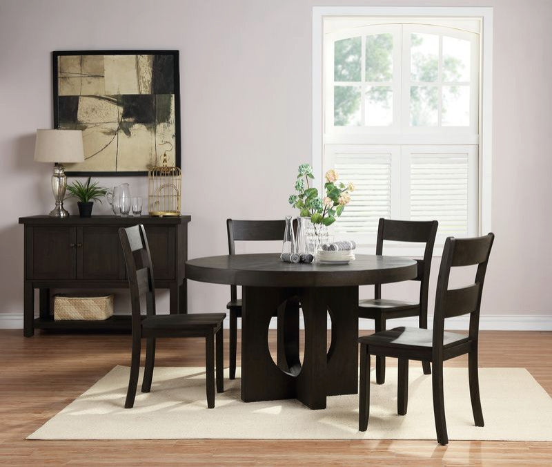 ACME Haddie Side Chair, Set of 2, Distressed Walnut