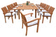 Outdoor 13-Piece Dining Set With Caranas Rectangle Table, 122", Canvas Natural