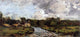 Eugene-Louis Boudin Riviere de l'hospital, 15"x30" Gallery Wrapped Canvas