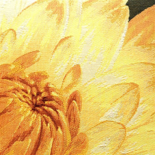 Pillow Decor - Yellow Dahlia Bold Blossom Tapestry Throw Pillow