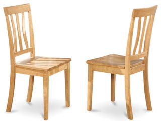 Wooden Dining Set 5 Pc- 4 Chairs, Table, Oak Finish Solid Wood Structure.