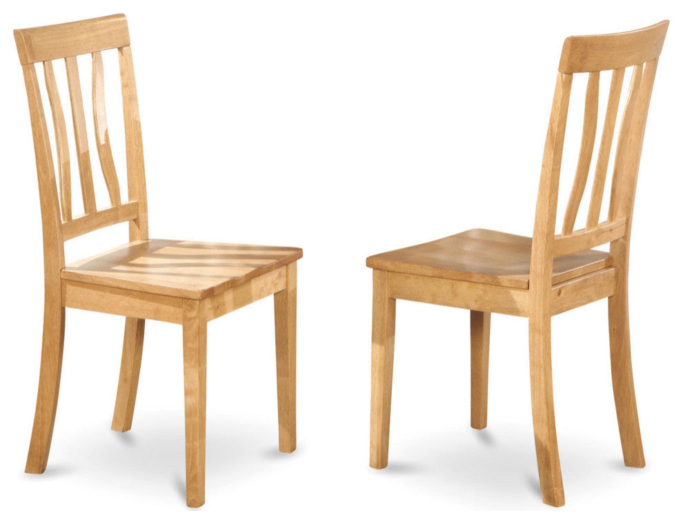 Wooden Dining Set 5 Pc- 4 Chairs, Table, Oak Finish Solid Wood Structure.