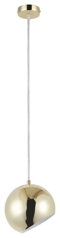 CHLOE Lighting Ironclad Contemporary 1-Light Mini Pendant, Plated Gold