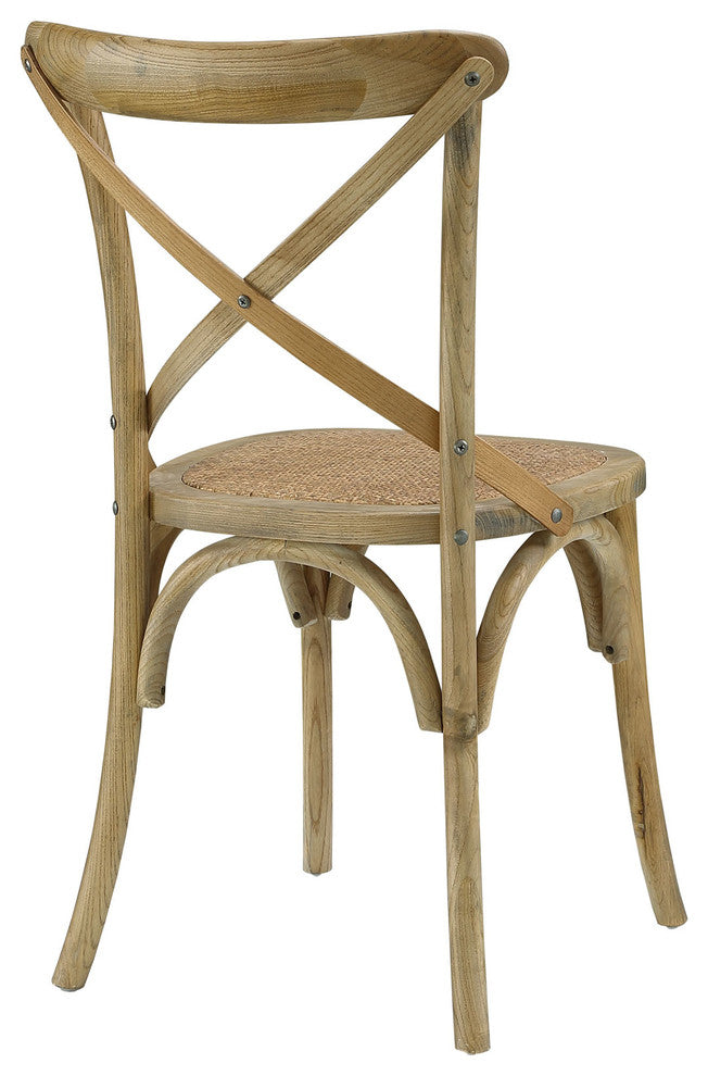 Modern Urban Contemporary Dining Side Chair, Brown Wood