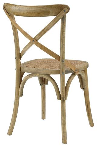 Modern Urban Contemporary Dining Side Chair, Brown Wood