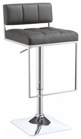 Classic Adjustable Metal Bar Stool, Gray & Silver