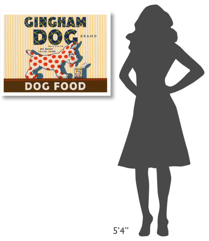 "Gingham Dog" Digital Paper Print by Retrolabel, 32"x25"