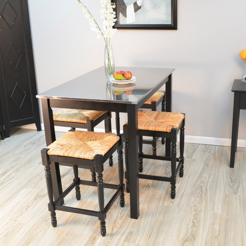 Le'Chef's Stainless Steel Top Table, Black