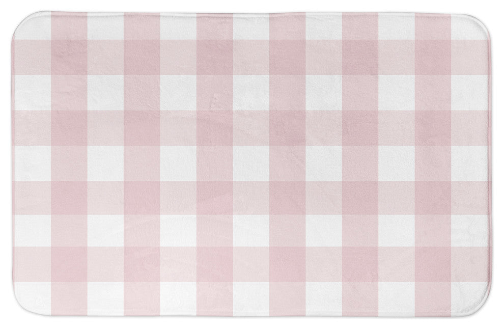 Pink Buffalo Check 34x21 Bath Mat