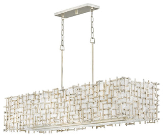 Farrah 8-Light Chandelier, Silver Leaf