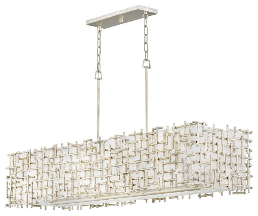 Farrah 8-Light Chandelier, Silver Leaf