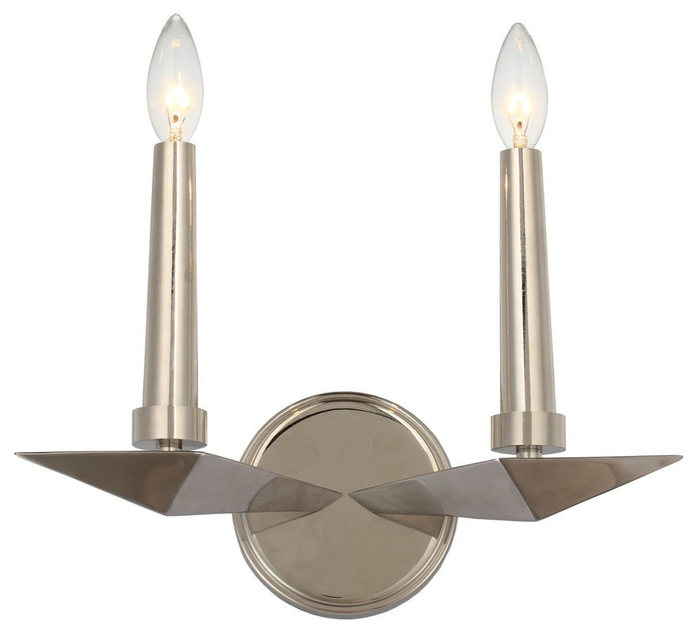 Palmer 2 Light Polished Nickel Sconce